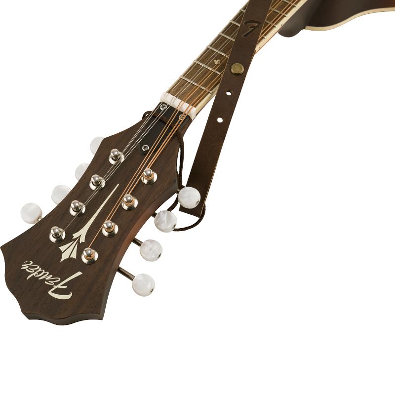 Fender Paramount Mandolin Leather Strap Brown Tracolla per Mandolino - immagine 3