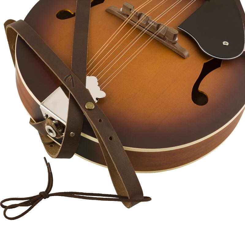 Fender Paramount Mandolin Leather Strap Brown Tracolla per Mandolino - immagine 4