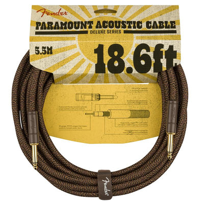 Fender Paramount 186 Acoustic Instrument Cable Brown Cavo 55m