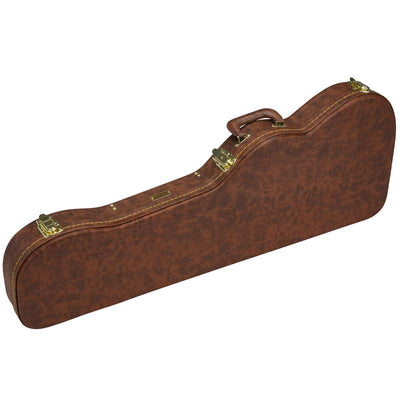 Fender Poodle Case StratTele Brown Custodia rigida sagomata per chitarra elettrica StratocasterTelecaster