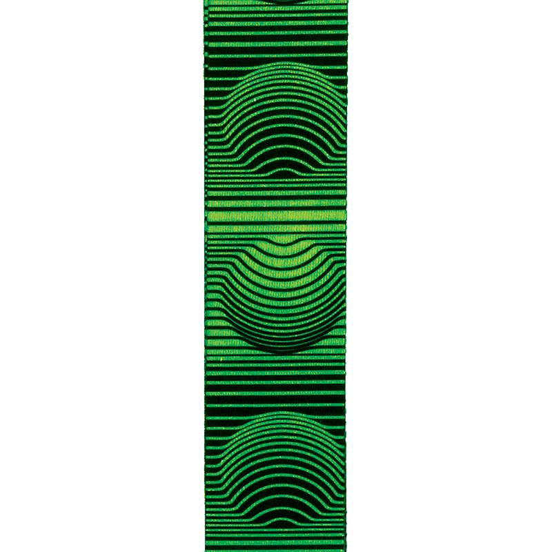 DAddario P20W1506 Polyester Woven Guitar Strap Green Optical Orbs Tracolla - immagine 3