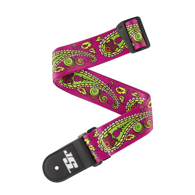 DAddario Joe Satriani Woven Guitar Strap 50JS14 Paisley Purple Tracolla