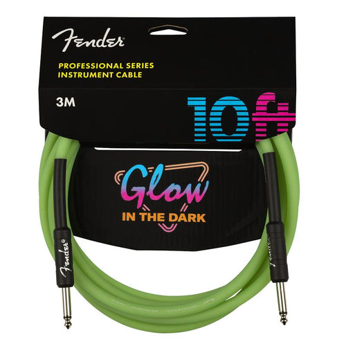 Fender Professional Glow In The Dark Cable 10 Green Cavo 3m