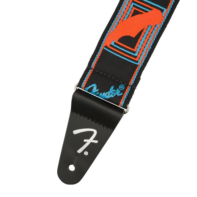Fender Neon Monogrammed Strap BlueOrange Tracolla - immagine 2