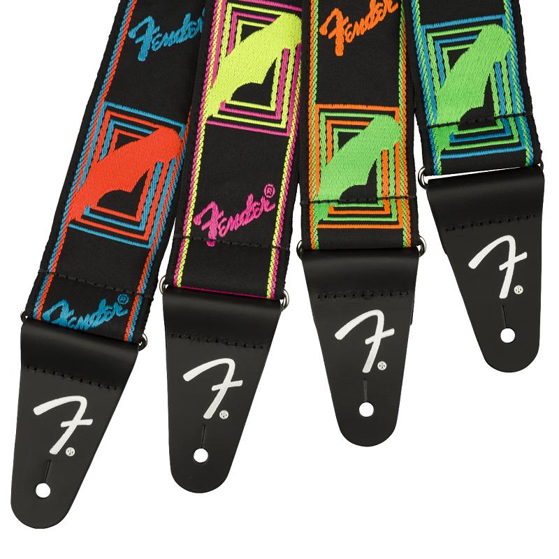 Fender Neon Monogrammed Strap BlueOrange Tracolla - immagine 3