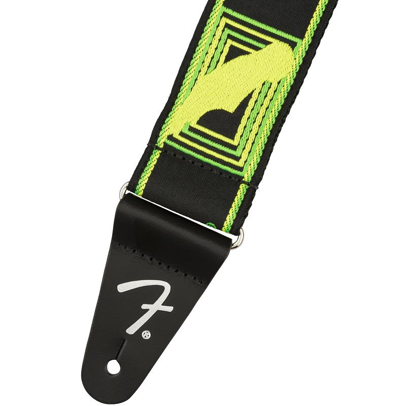 Fender Neon Monogrammed Strap GreenYellow Tracolla - immagine 2