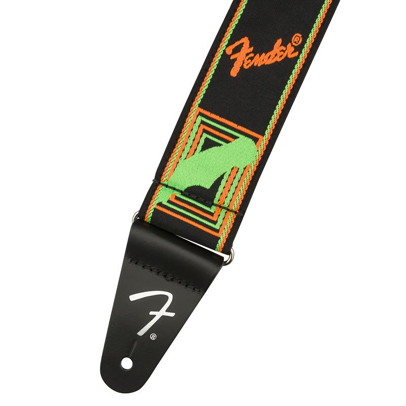 Fender Neon Monogrammed Strap GreenOrange Tracolla - immagine 2