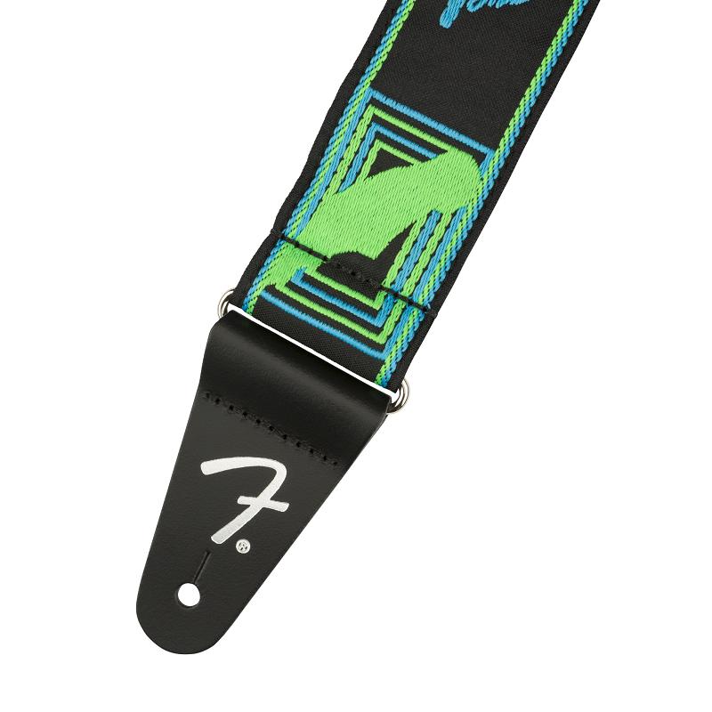 Fender Neon Monogrammed Strap GreenBlue Tracolla - immagine 2