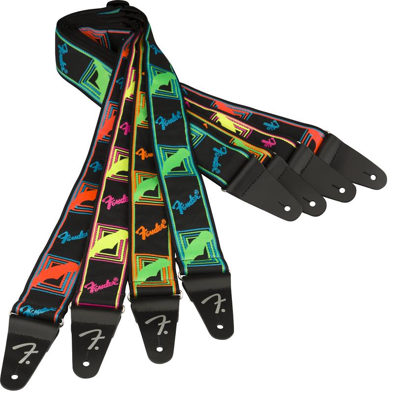 Fender Neon Monogrammed Strap GreenBlue Tracolla - immagine 3
