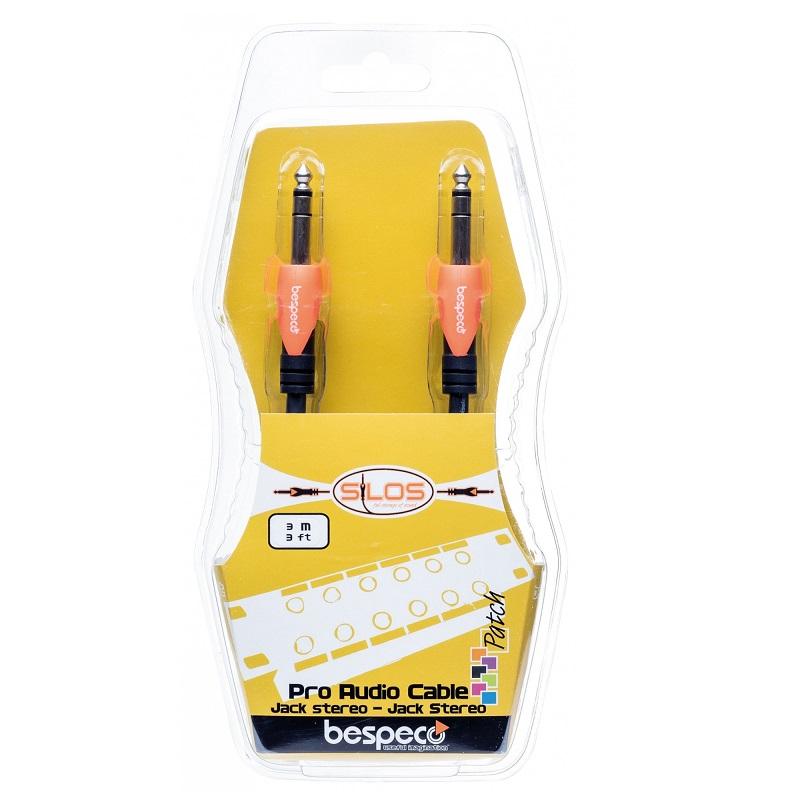 Bespeco SLSS300 Cavo jack stereo maschio 63 mm jack stereo maschio 63mm 3m
