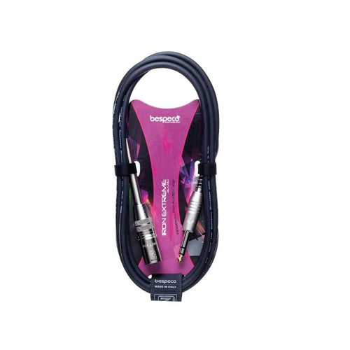 Bespeco IROMS100PBK Cavo cannon maschio jack 63 mm 1m