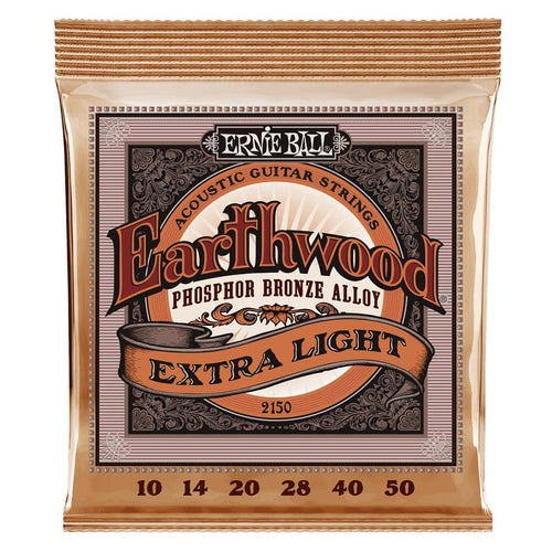 Ernie Ball 2150 Earthwood Phosphor Bronze Extra Light Acoustic 1050 Corde per chitarra acustica