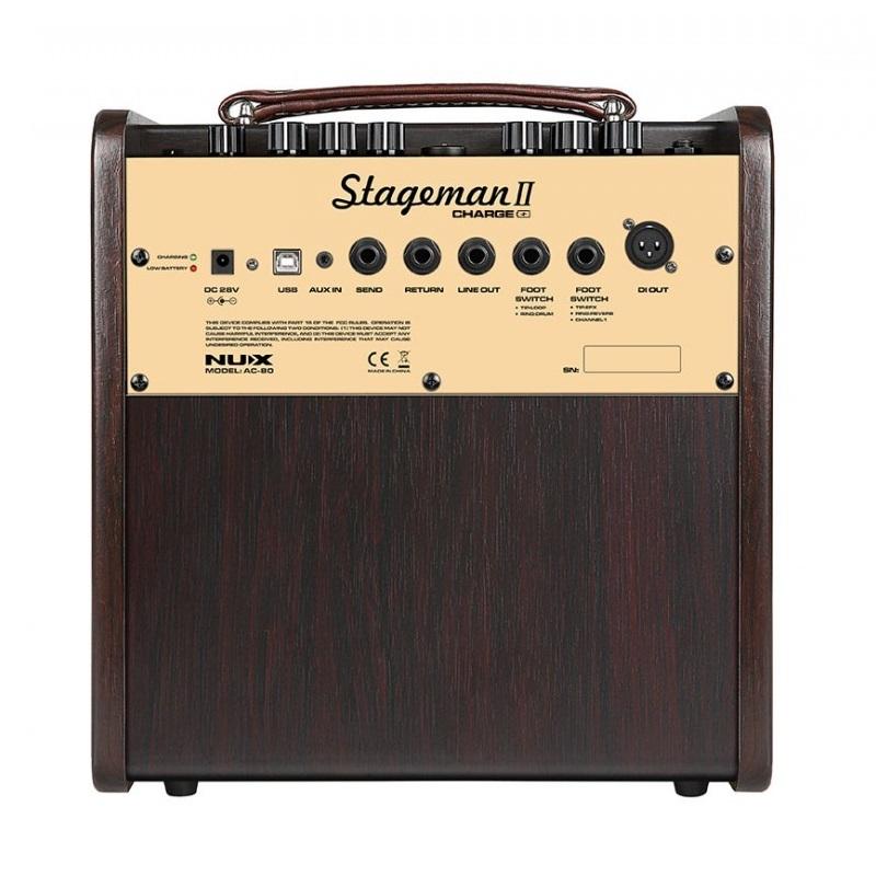 Nux Stageman II Charge AC80 Amplificatore per chitarra acustica NUOVO ARRIVO - immagine 3