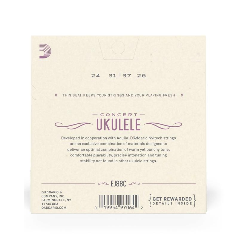 DAddario EJ88C Muta di corde per Ukulele Concerto - immagine 2