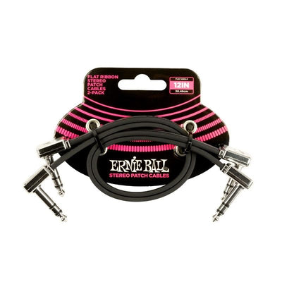 Ernie Ball 6405 Flat Ribbon Stereo Patch Cable 3048cm 2Pk Cavo