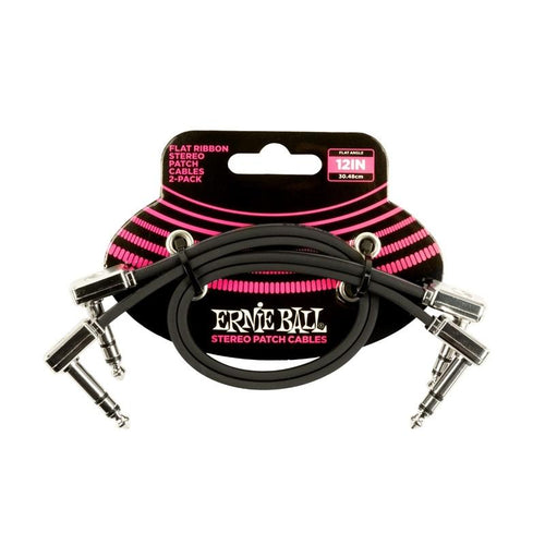 Ernie Ball 6405 Flat Ribbon Stereo Patch Cable 3048cm 2Pk Cavo