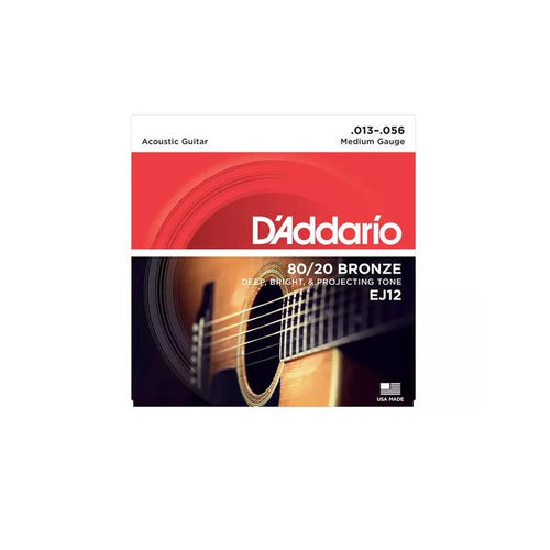 DAddario EJ12 1356 Medium Gauge Muta di Corde per chitarra acustica