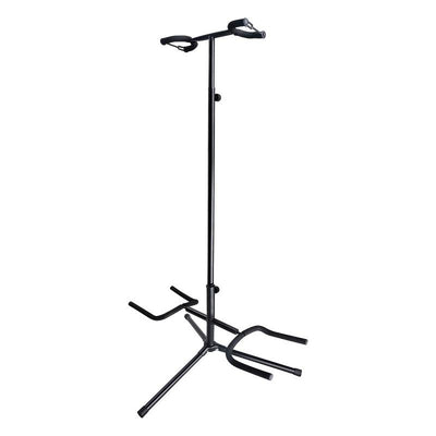 Soundsation SGS210 Supporto doppio per chitarra e basso universale regolabile in altezza con chiusura di sicurezza