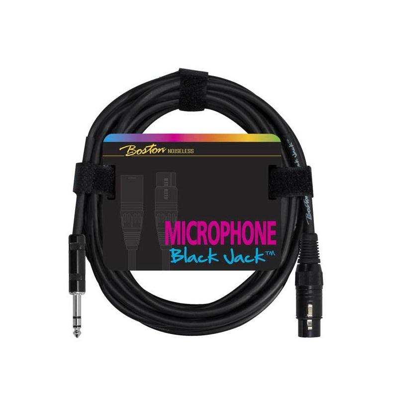Boston MC2355 Cavo microfonico 1x XLR F 3 poli 1x Jack M 3 poli bilanciato 500m nero