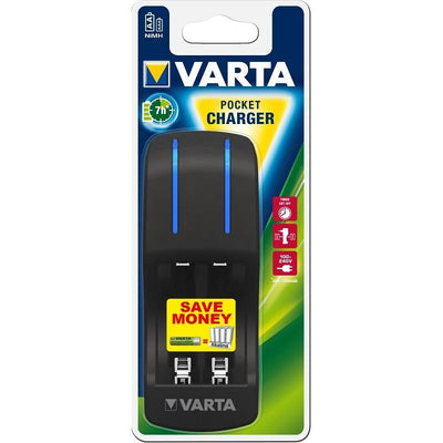 Varta 57642101401 Caricatore pocket per 2 o 4 pile AAAAA
