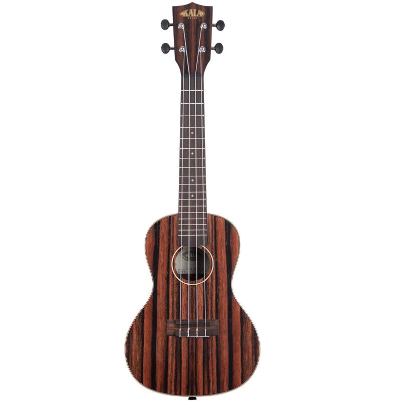 Kala KAEBYC Striped Ebony Uku Concert Ukulele Concerto con Borsa