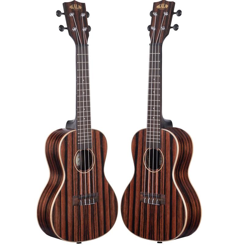 Kala KAEBYC Striped Ebony Uku Concert Ukulele Concerto con Borsa - immagine 3