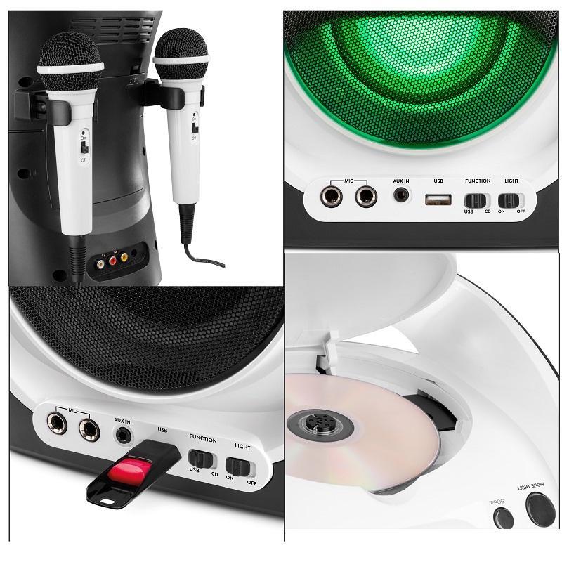 Fenton SBS30W Karaoke Cd Bt 2micro Wh Sistema Karaoke - immagine 3