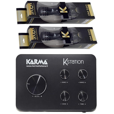 Karma KSTATION Karaoke Machine Sistema Karaoke con 2 Microfoni Karma DM 520