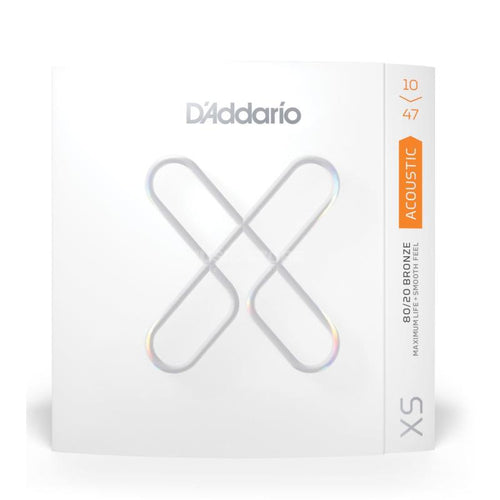 DAddario XS XSABR1047 1047 Acoustic 8020 Bronze Extra Light Muta di corde per chitarra acustica