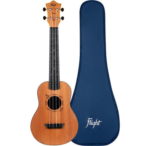 Flight TUC53 MAH Mahogany Concert Travel Ukulele con Borsa
