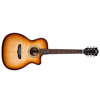 Guild OM260CE Deluxe Burl EB Edge Burst Chitarra Acustica Elettrificata NUOVO ARRIVO