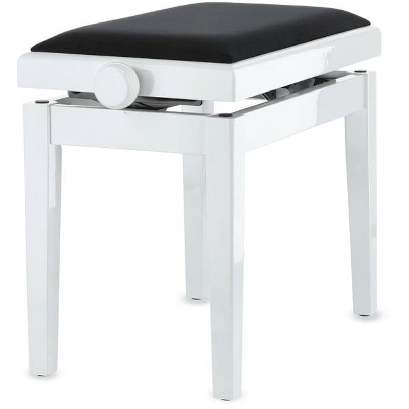 Gewa Panca deluxe per piano bianco satinato con seduta nera - immagine 2