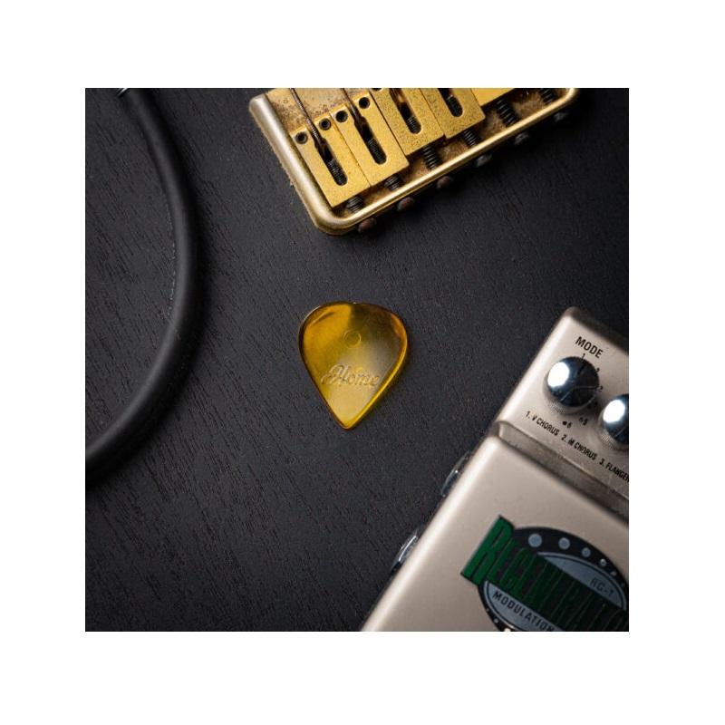 Plick The Pick Home 120 mm Policarbonato Arancio Traslucido Plettro per chitarra elettrica MADE IN ITALY - immagine 3