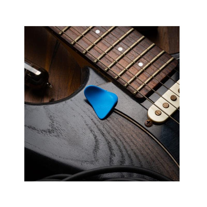 Plick The Pick Shark 09 mm Acetalica Blu Capri Plettro per chitarra elettrica MADE IN ITALY - immagine 3