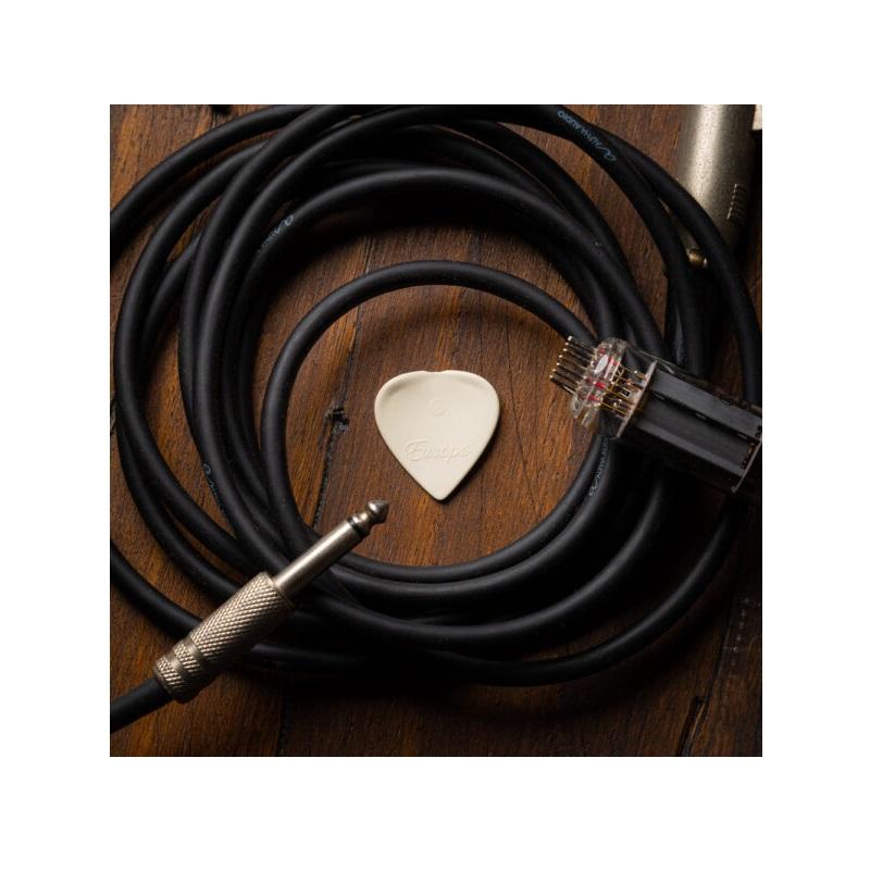 Plick The Pick Europe 08 mm Celluloide Bianco Perla Plettro per chitarra elettrica MADE IN ITALY - immagine 3