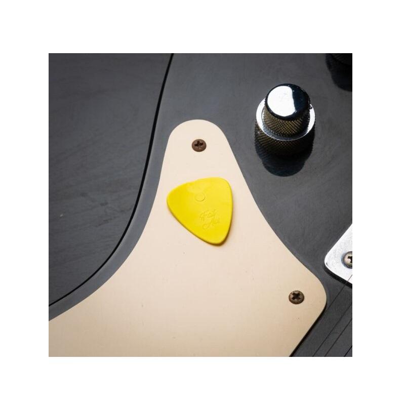Plick The Pick Fat Ass 08 mm Nylon Giallo Limone Plettro per basso elettrico MADE IN ITALY - immagine 3