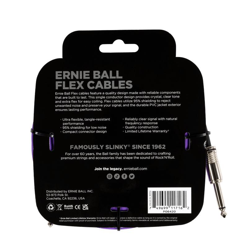 Ernie Ball 6420 Flex Cable Purple 6m Cavo - immagine 2