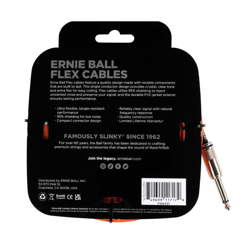 Ernie Ball 6421 Flex Cable Orange 6m Cavo - immagine 2