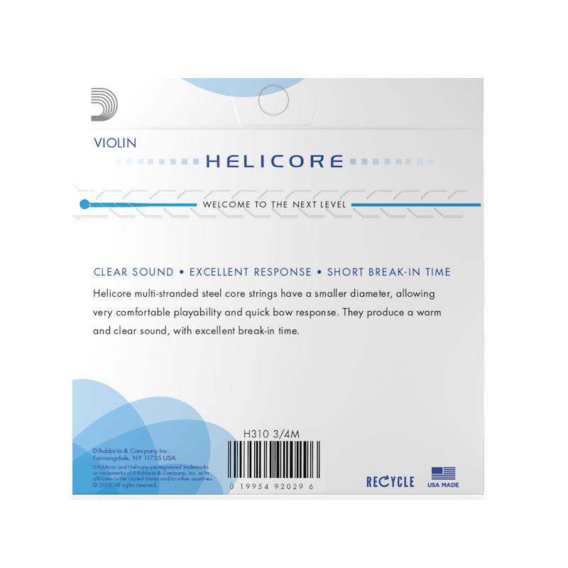 D Addario Helicore H310 34M Medium Tension Muta di corde per Violino 34 - immagine 2