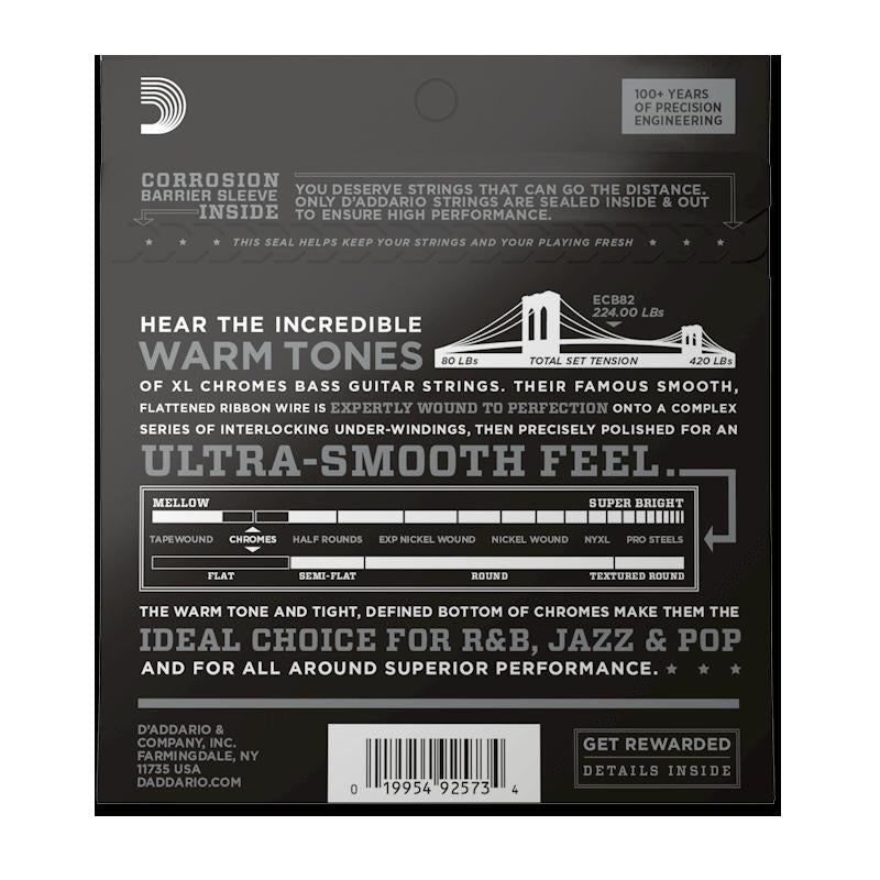 DAddario ECB82 Flat Wound 50105 Medium Long Scale Muta di corde per basso - immagine 2
