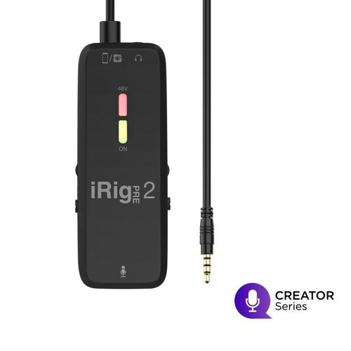 IK Multimedia iRig Pre 2 Interfaccia per microfono per Iphone Ipad e Android