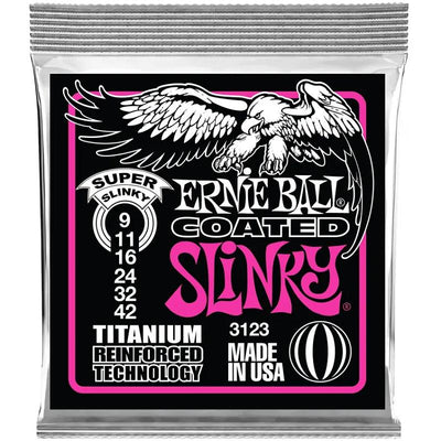 Ernie Ball 3123 RPS Coated Titanium Super Slinky 942 Corde per chitarra elettrica