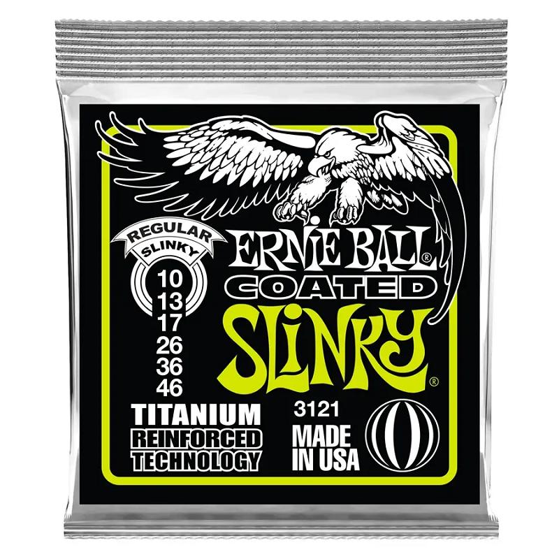 Ernie Ball 3121 RPS Coated Titanium Regular Slinky 1046 Corde per chitarra elettrica