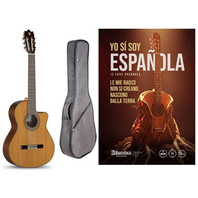 Alhambra 3C CW E1 con Custodia Imbottita 15mm Black Chitarra Classica Elettrificata NUOVO ARRIVO
