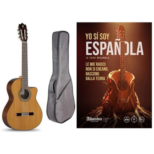 Alhambra 3C CW E1 con Custodia Imbottita 15mm Black Chitarra Classica Elettrificata NUOVO ARRIVO