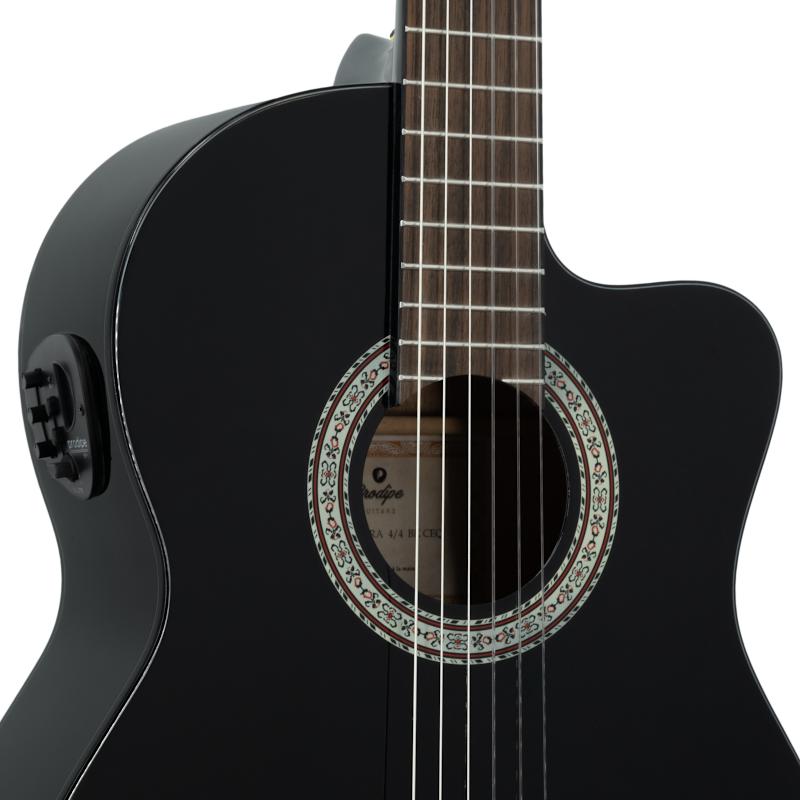 Prodipe Primera CEQ Cutaway 44 Nera Chitarra Classica Elettrificata - immagine 3