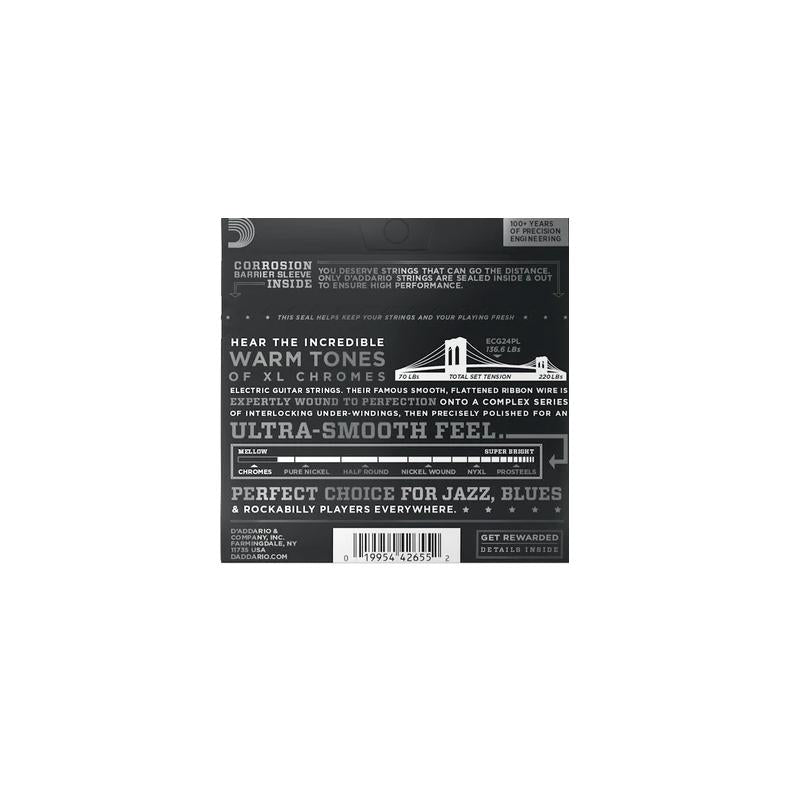 DAddario ECG24 1150 Chromes Jazz Light Muta di corde per chitarra elettrica - immagine 2