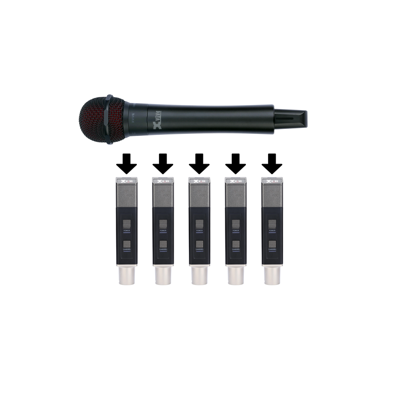 Xvive M5 Handheld Sistema Microfono Wireless Handheld a Capsule Intercambiabili