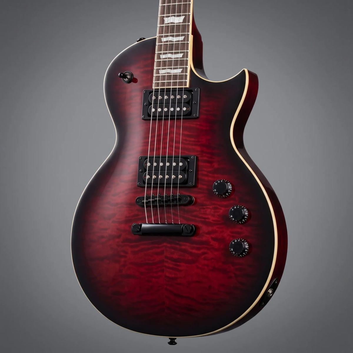 ESP Ltd EC256QM See Thru Black Cherry Sunburst