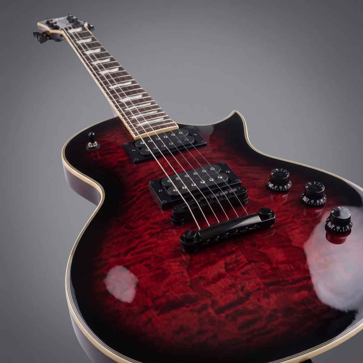 ESP Ltd EC256QM See Thru Black Cherry Sunburst